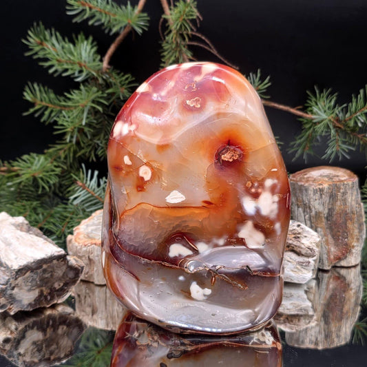 Extra large Carnelian crystal freeform weighing 3.19kg, a natural stone statement piece.