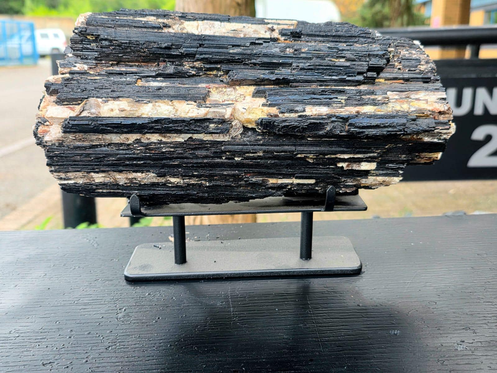 extra large tourmaline crystal display specimen