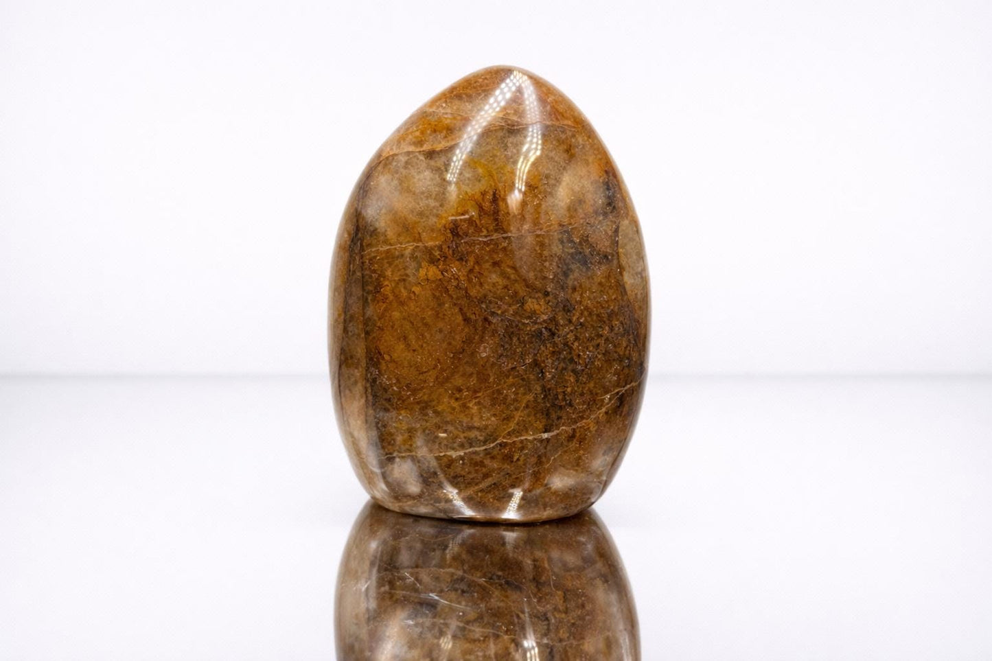 Polished Yellow Hematoid Quartz freeform with golden tones
