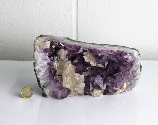Large Amethyst Crystal Geode Brazil Calcite