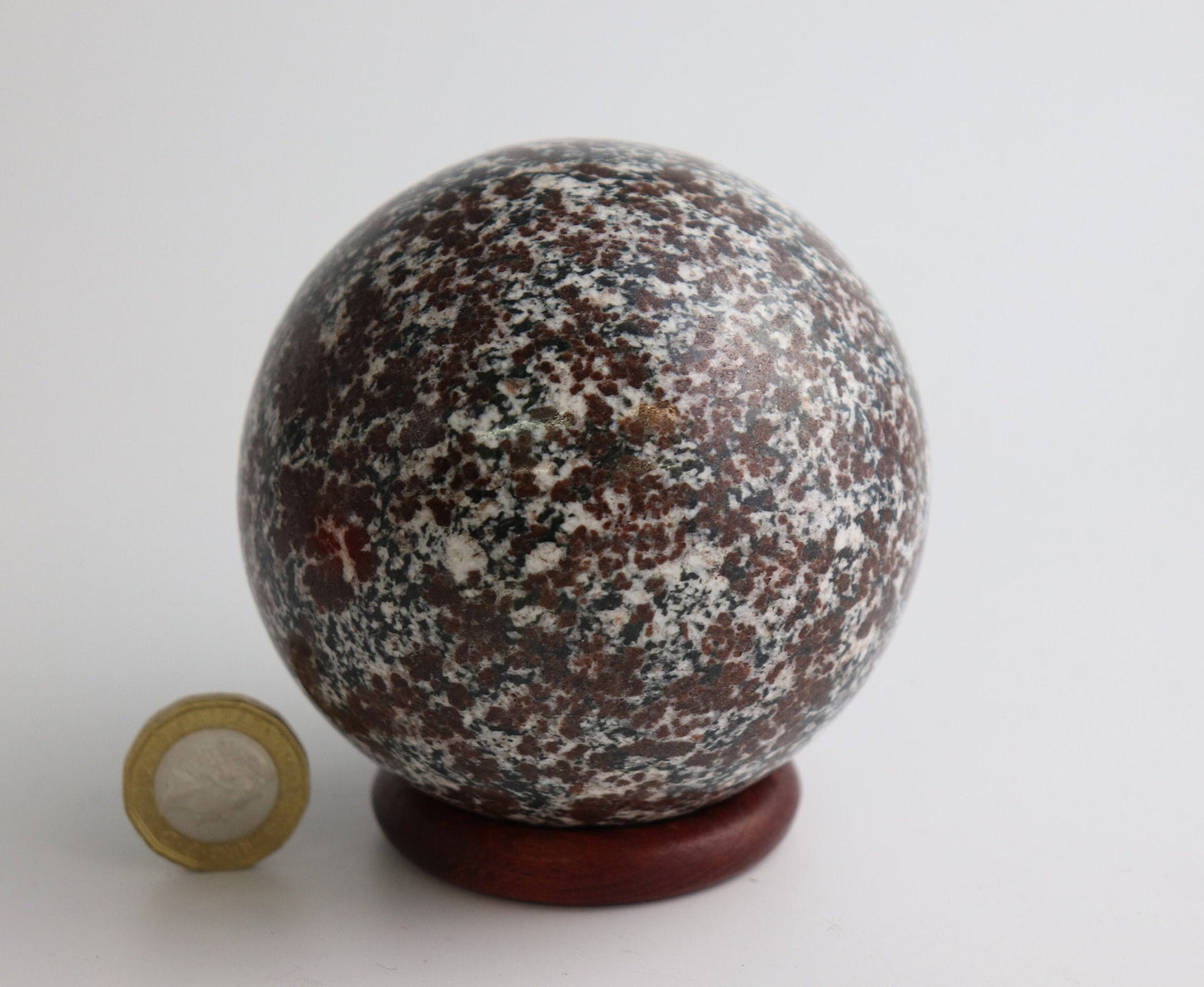  Large Garnet In Granite Crystal Sphere