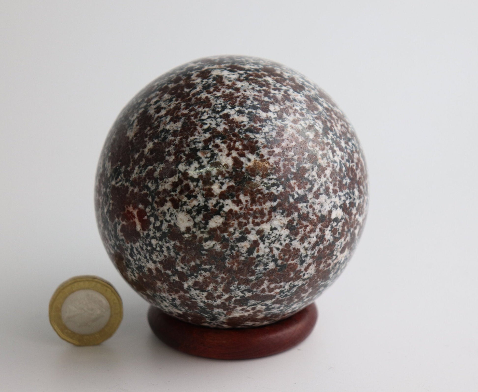  Large Garnet In Granite Crystal Sphere