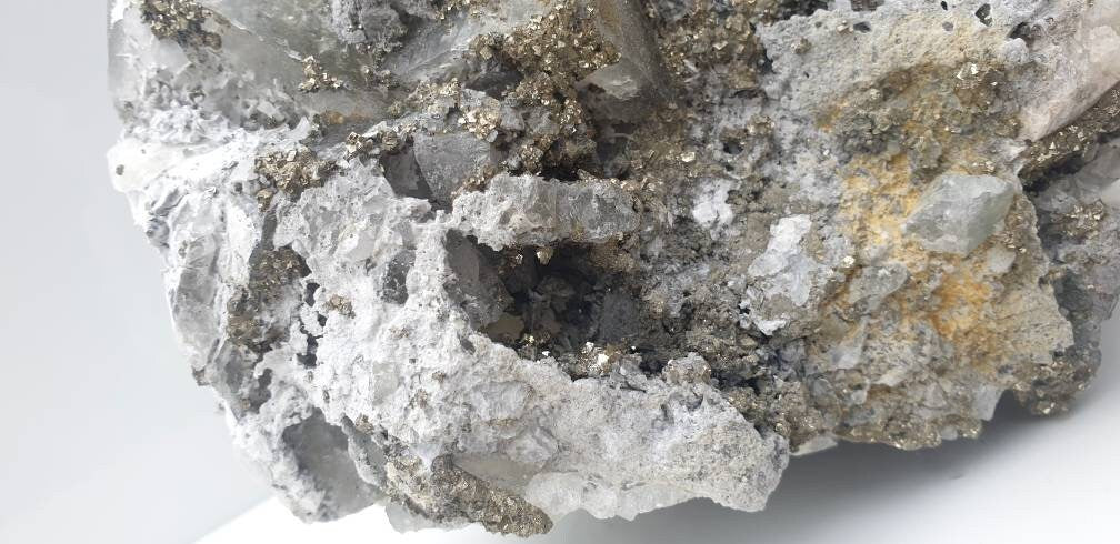 17) Fluorite Crystal + Pyrite Morocco