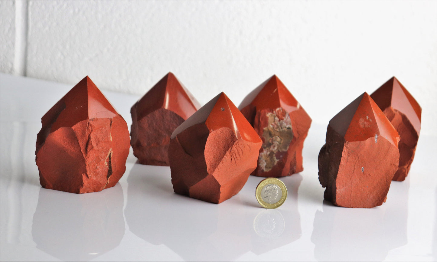 Red Jasper Crystal Point Top Polished Brazil