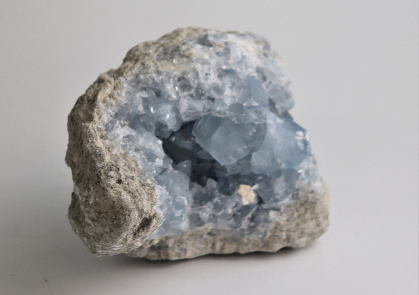 15) Large Blue Celestite Crystal Geode Raw Natural Mineral High Grade Celestine