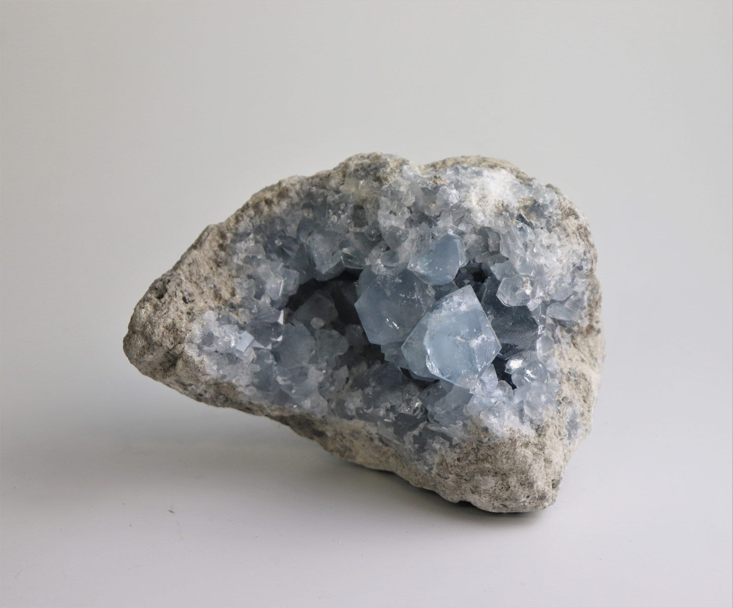 15) Large Blue Celestite Crystal Geode Raw Natural Mineral High Grade Celestine