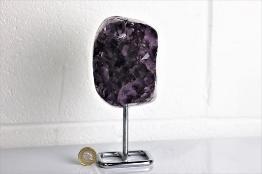 amethyst crystal on stand unique home decor interior design gift