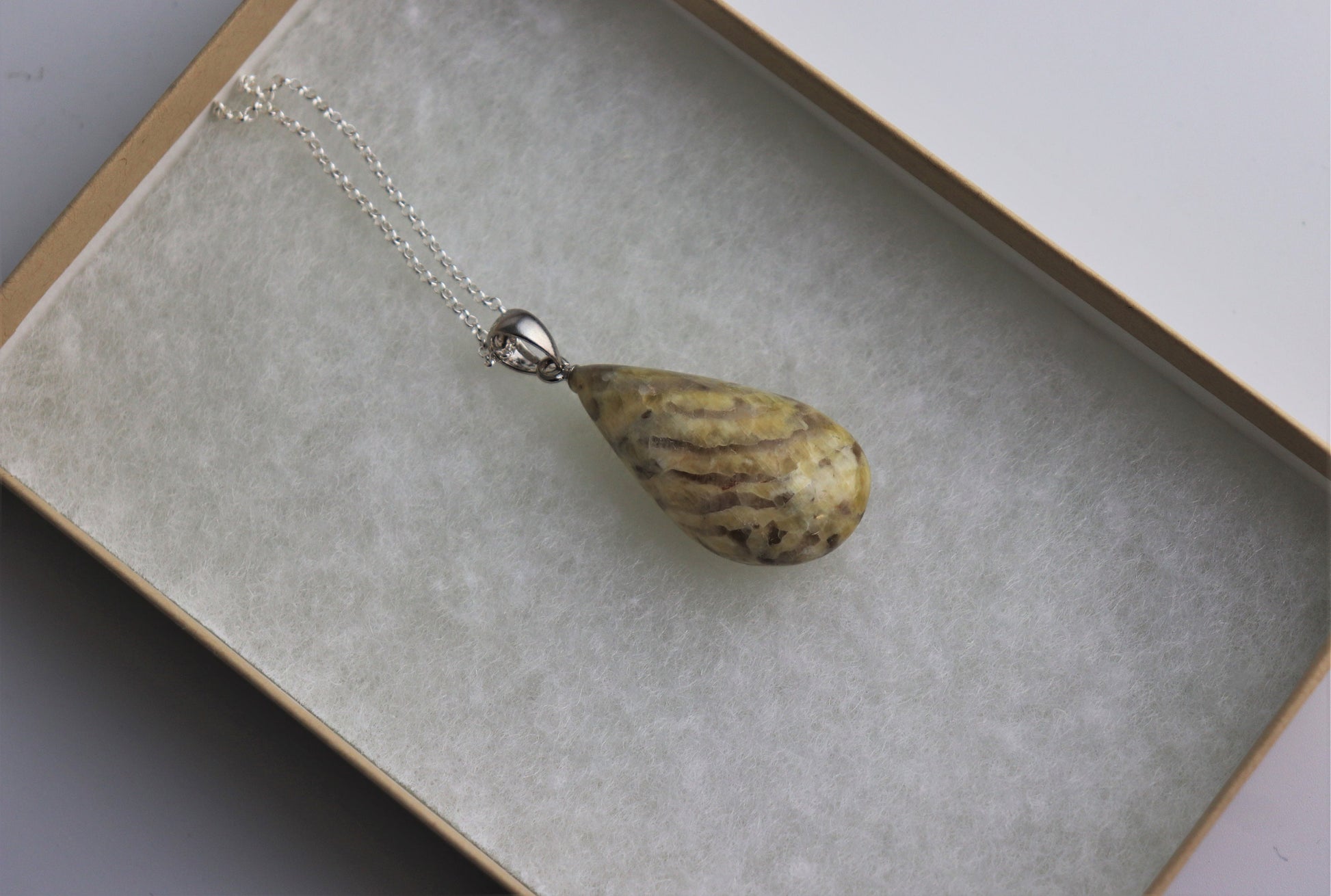 Honey Moonstone Zedbradorite Crystal Necklace Pendant + Silver Chain