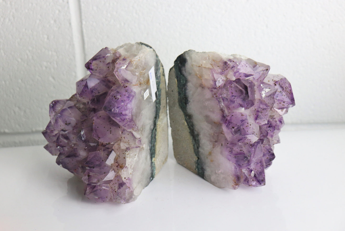 Large Amethyst Crystal Bookends  4.14 KG Unique Home Decor Crystal Interior Design