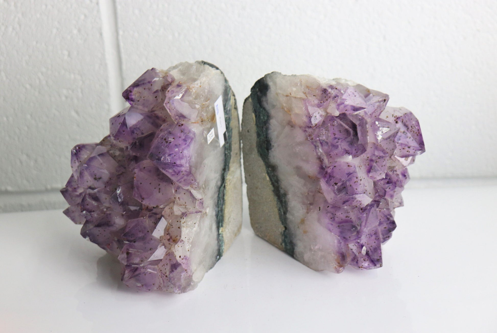 Large Amethyst Crystal Bookends  4.14 KG Unique Home Decor Crystal Interior Design
