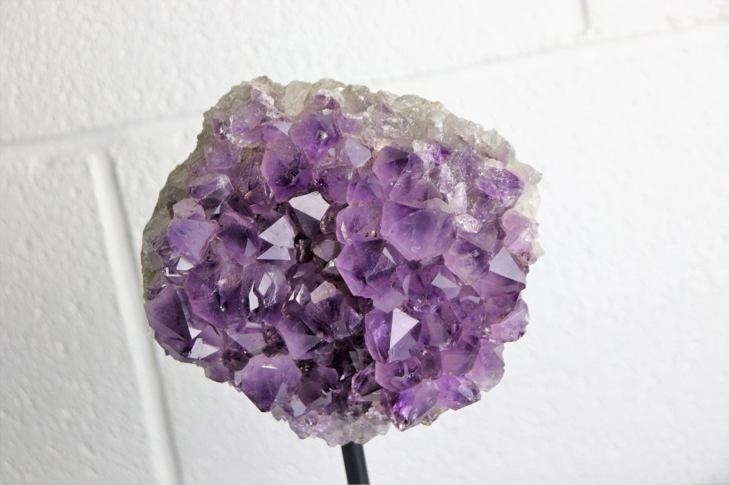 9) Large Amethyst Crystal On Metal Stand