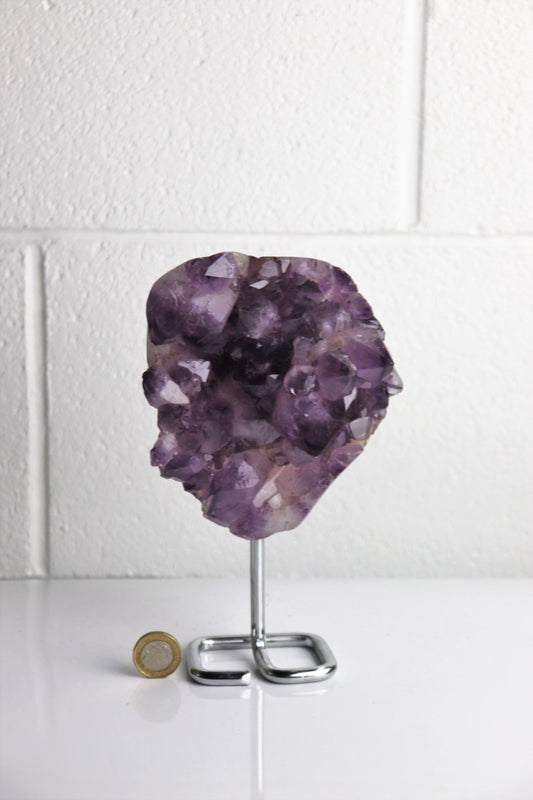 high grade amethyst crystal on stand unique interior design