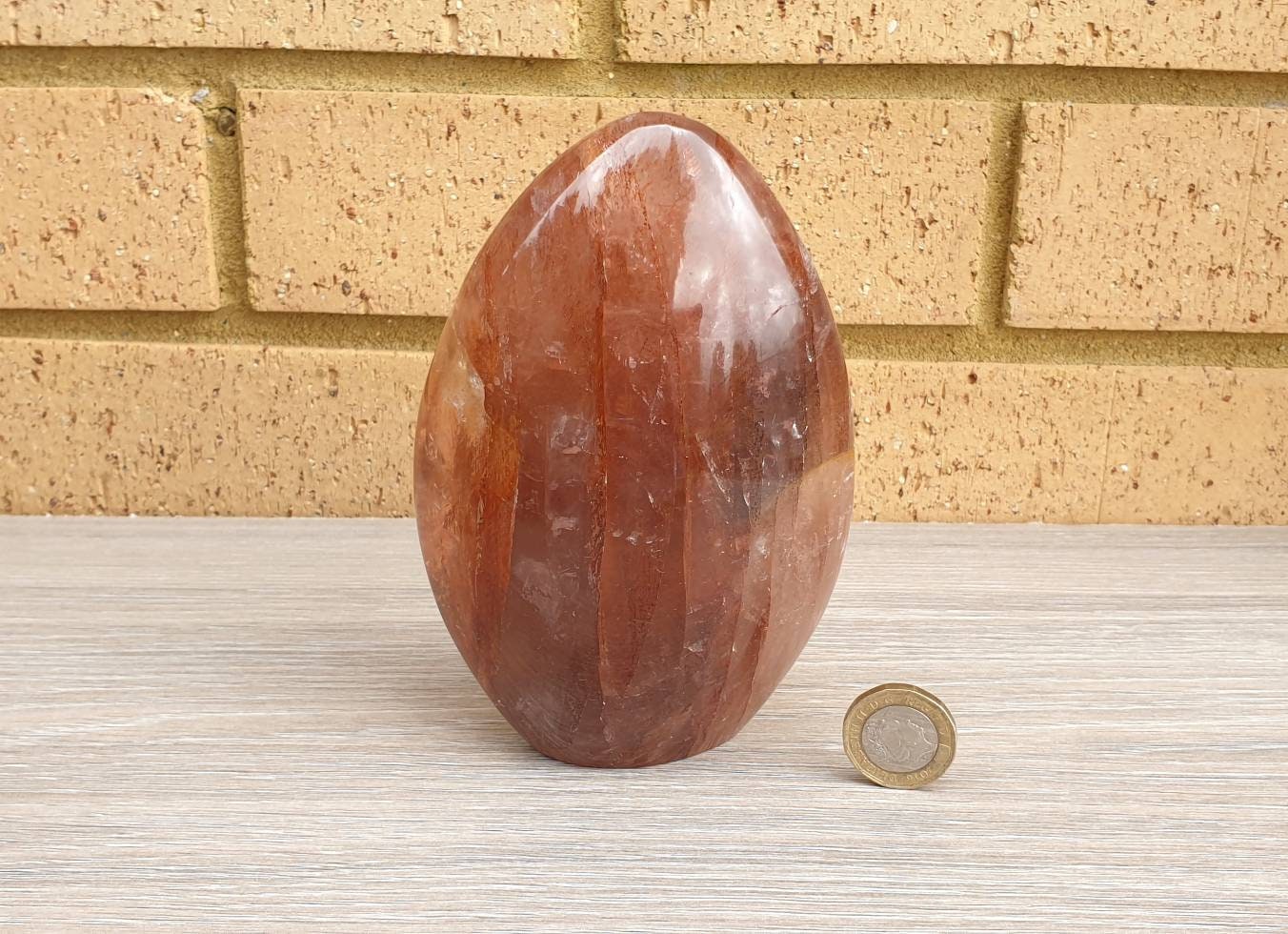  Red Hematoid Quartz Crystal Polished Freestanding