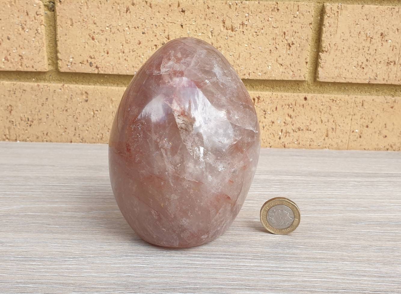 9)  Red Hematoid Quartz Crystal Polished Freestanding