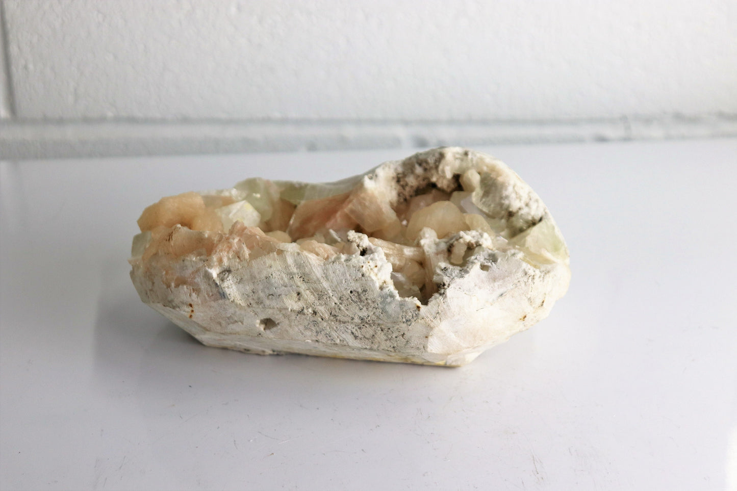 48) Large Apophyllite Stilbite Zeolite Crystal  - India  1.37 KG