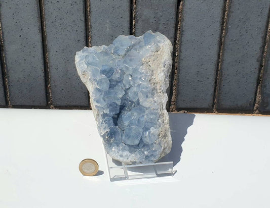 70) Large Celestite Crystal Natural Cluster