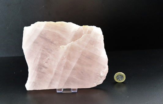 29) Large Rose Quartz Crystal Slice