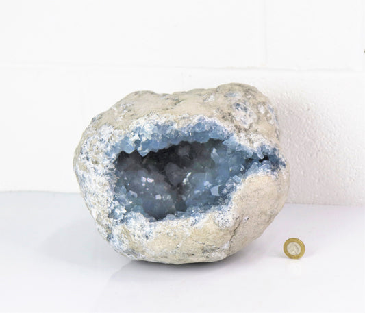 65) Very Large Celestite Crystal Geode 11.45 KG