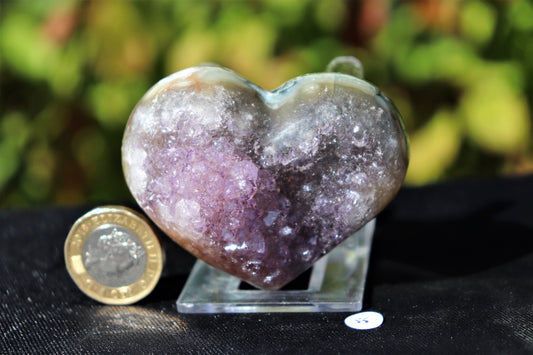 Amethyst Crystal Heart Purple Quartz Geode Great Christmas Gift