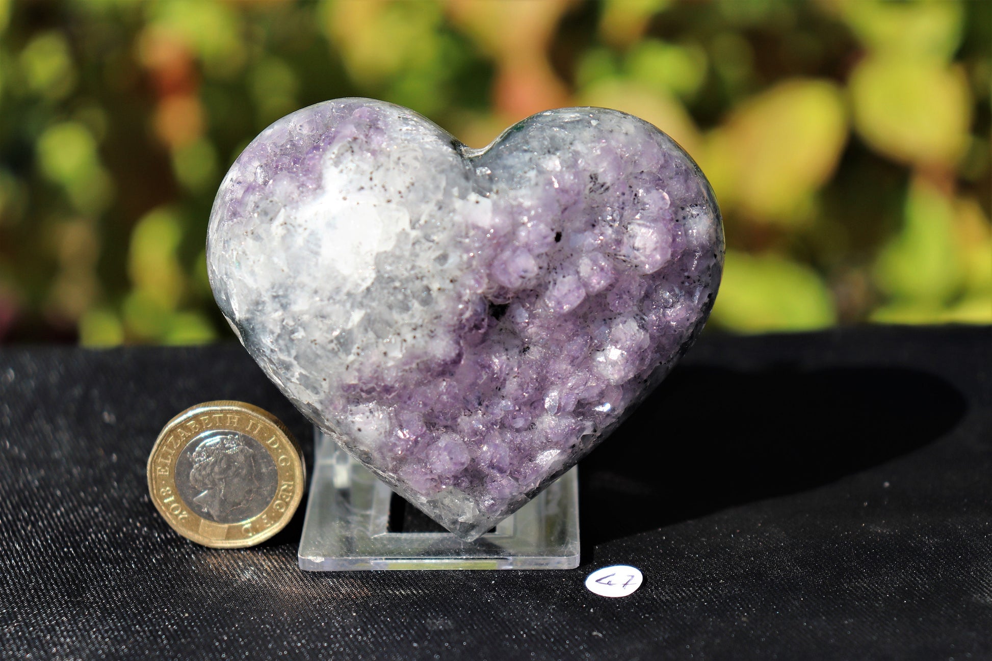Amethyst Crystal Heart Purple Quartz Geode Great Christmas Gift