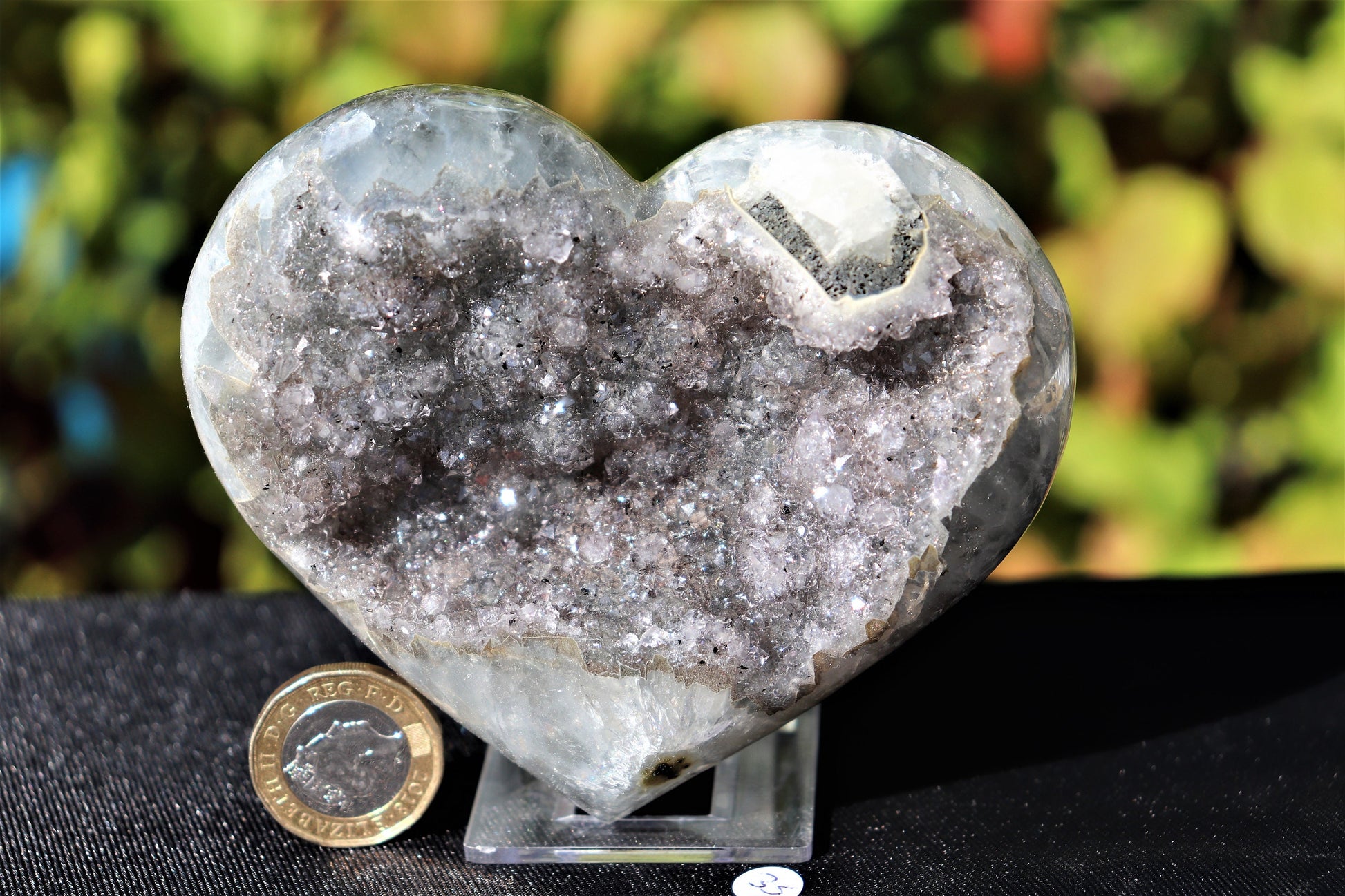 Amethyst Crystal Heart Purple Quartz Geode Great Christmas Gift