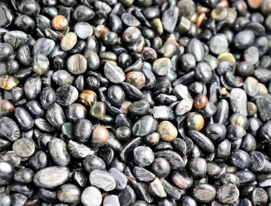 Extra Small  Blue Tiger Eye Crystal Tumblestones 50g Bags - Arts Crafts