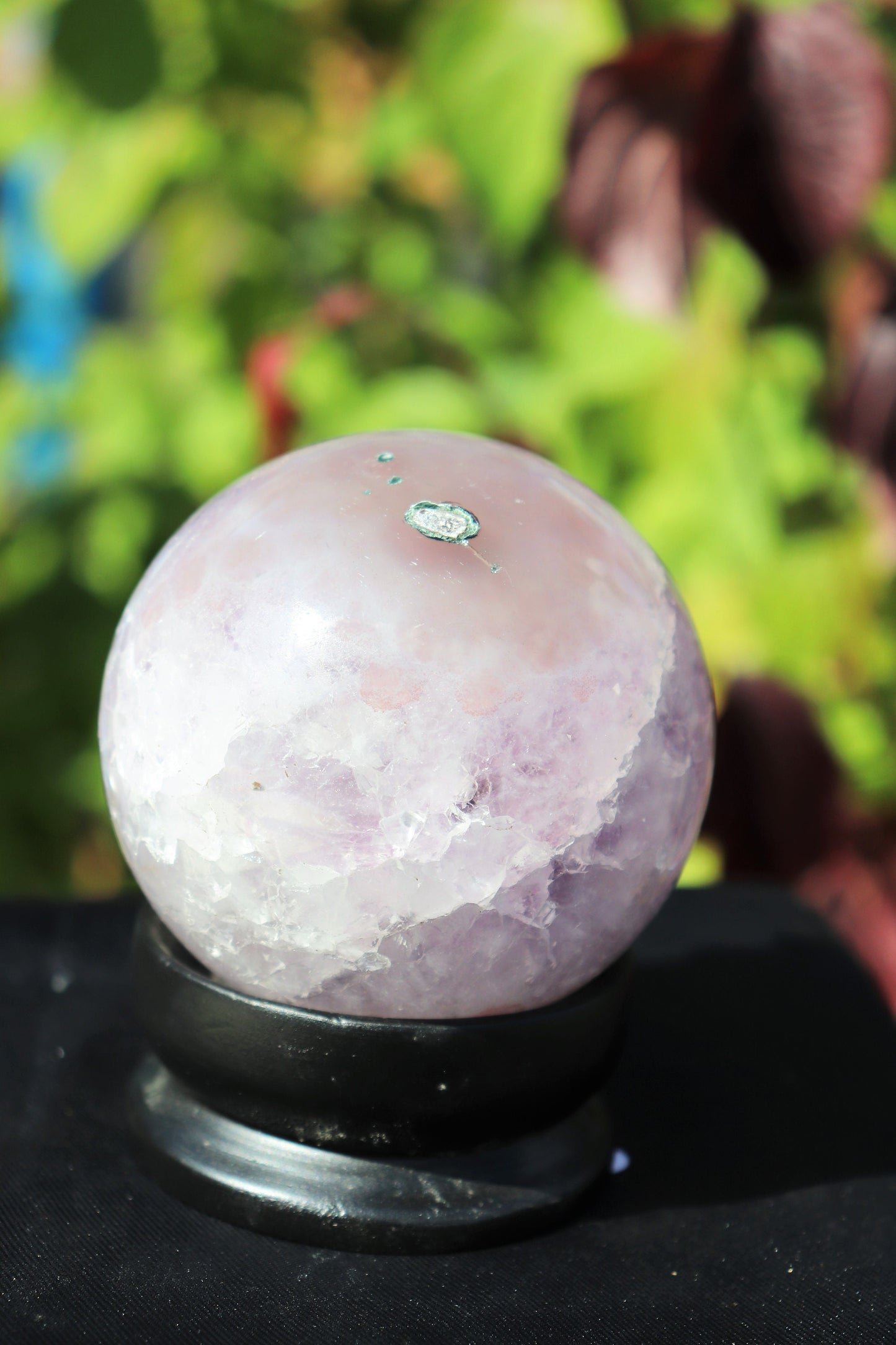 18) Amethyst Quartz Crystal Sphere  ~ Natural Art Home Decor