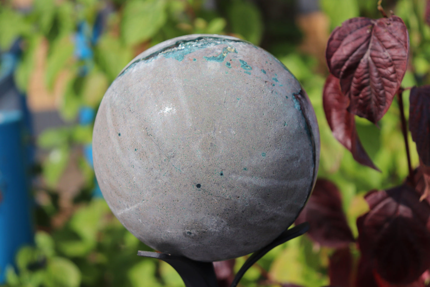 8) Large Amethyst Quartz Crystal Sphere On Custom Stand ~ Natural Art Home Decor