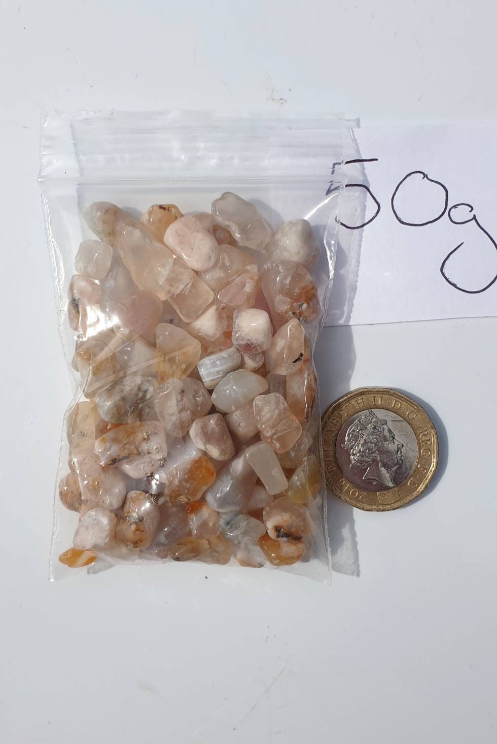 Small Cherry Blossom Flower Agate Crystal Tumblestones 50g Bags