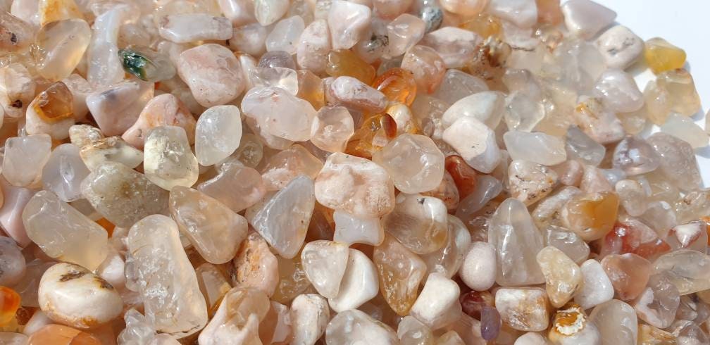 Small Cherry Blossom Flower Agate Crystal Tumblestones 50g Bags