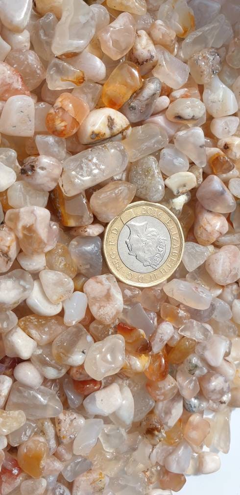 Small Cherry Blossom Flower Agate Crystal Tumblestones 50g Bags