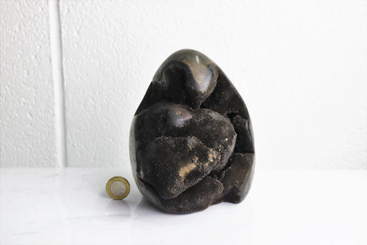 3) Black Septarian  Calcite Crystal