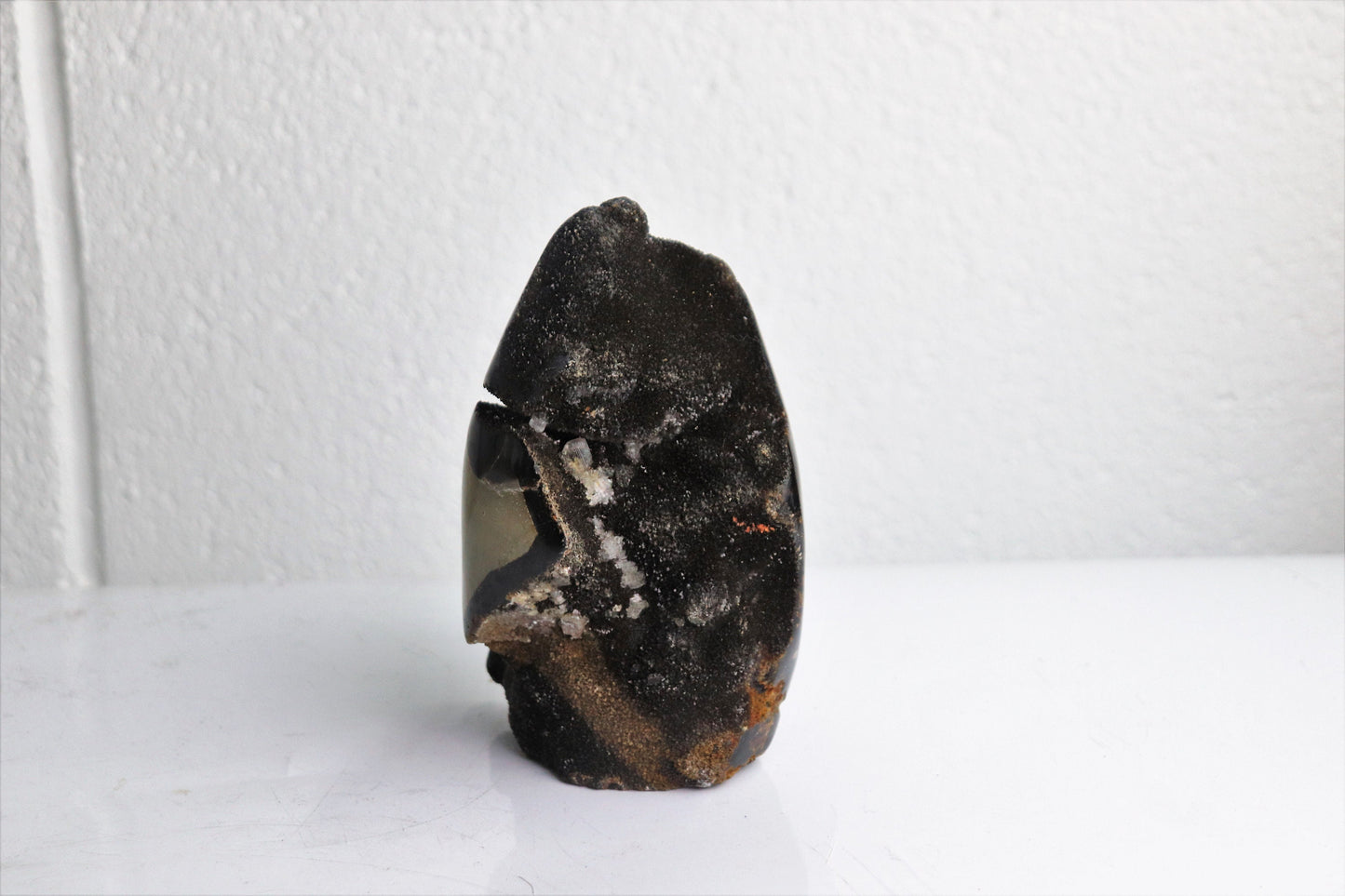 5) Black Septarian  Calcite Crystal