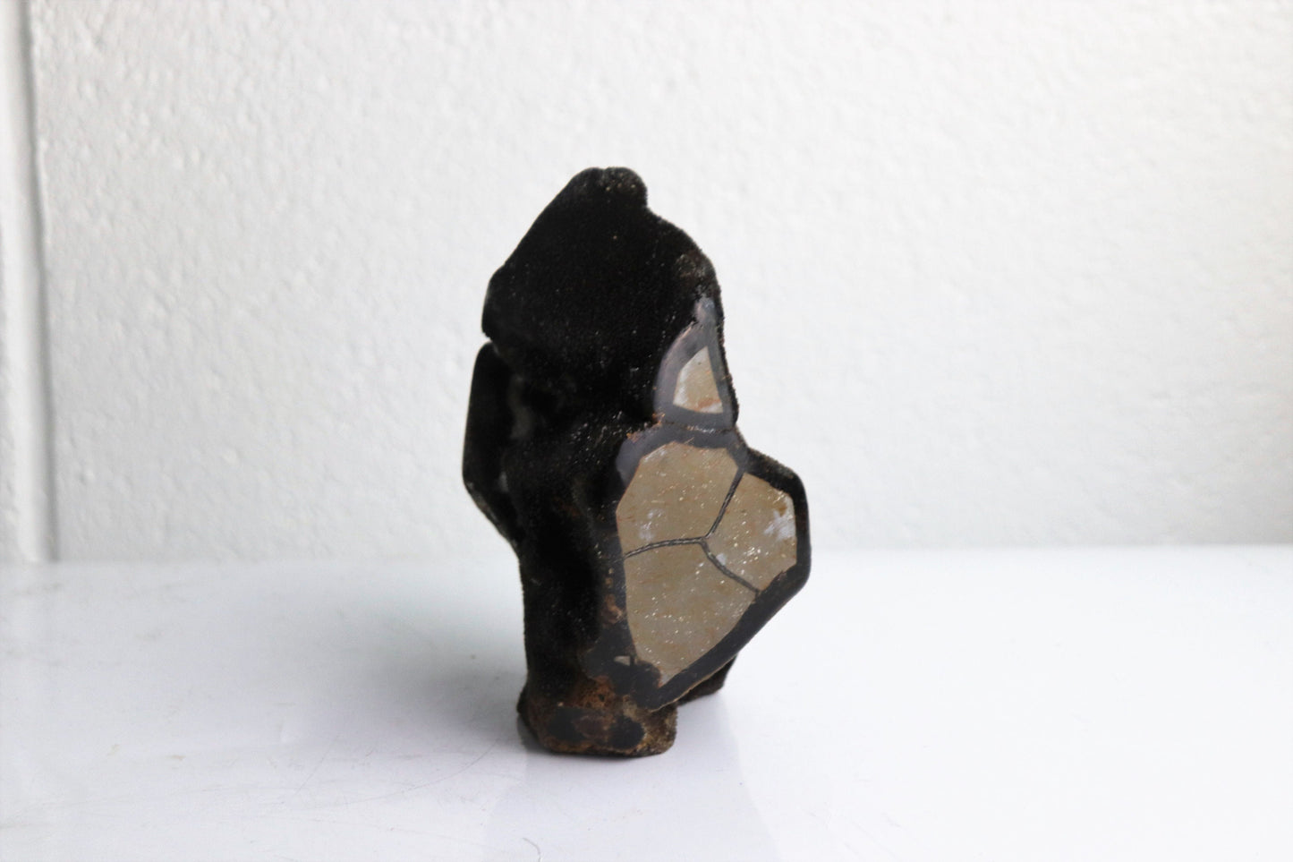 5) Black Septarian  Calcite Crystal