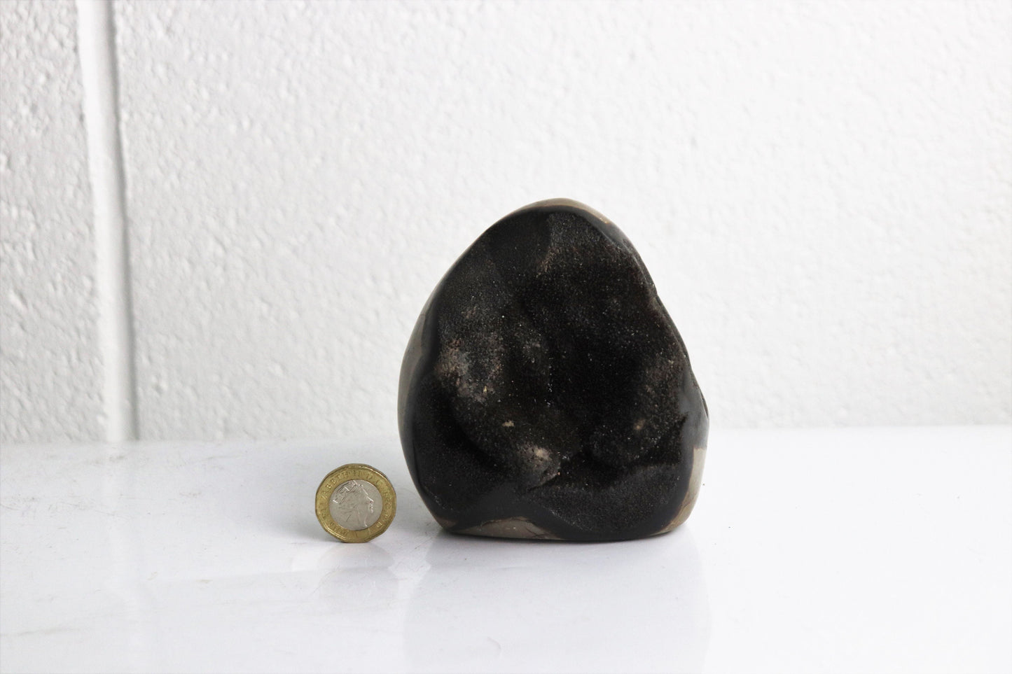 12) Black Septarian  Calcite Crystal