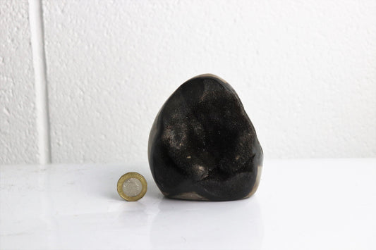 12) Black Septarian  Calcite Crystal