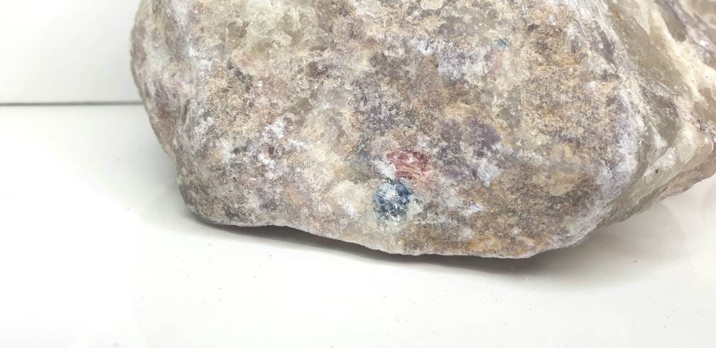 12) Lepidolite With Tourmaline Crystal Raw