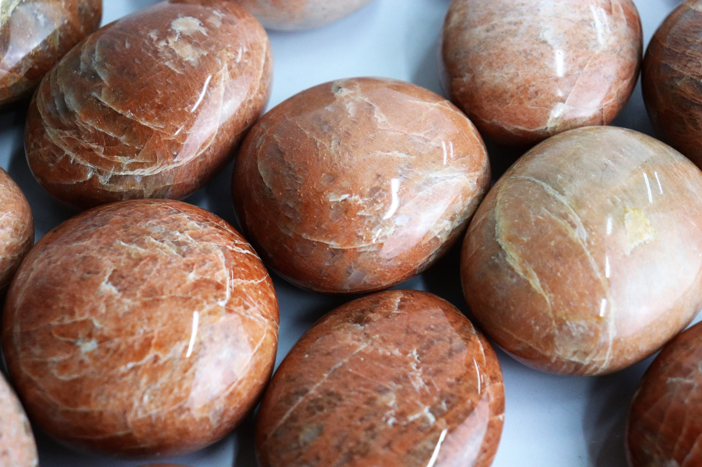 Peach Moonstone Crystal  Palmstone - Gallet Madagascar