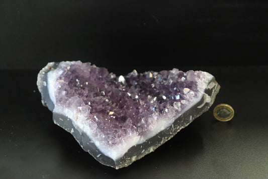 large amethyst crystal cluster