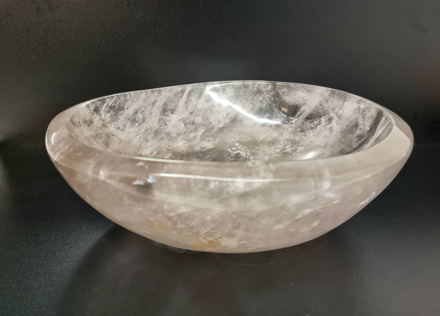 clear quartz crystal bowl