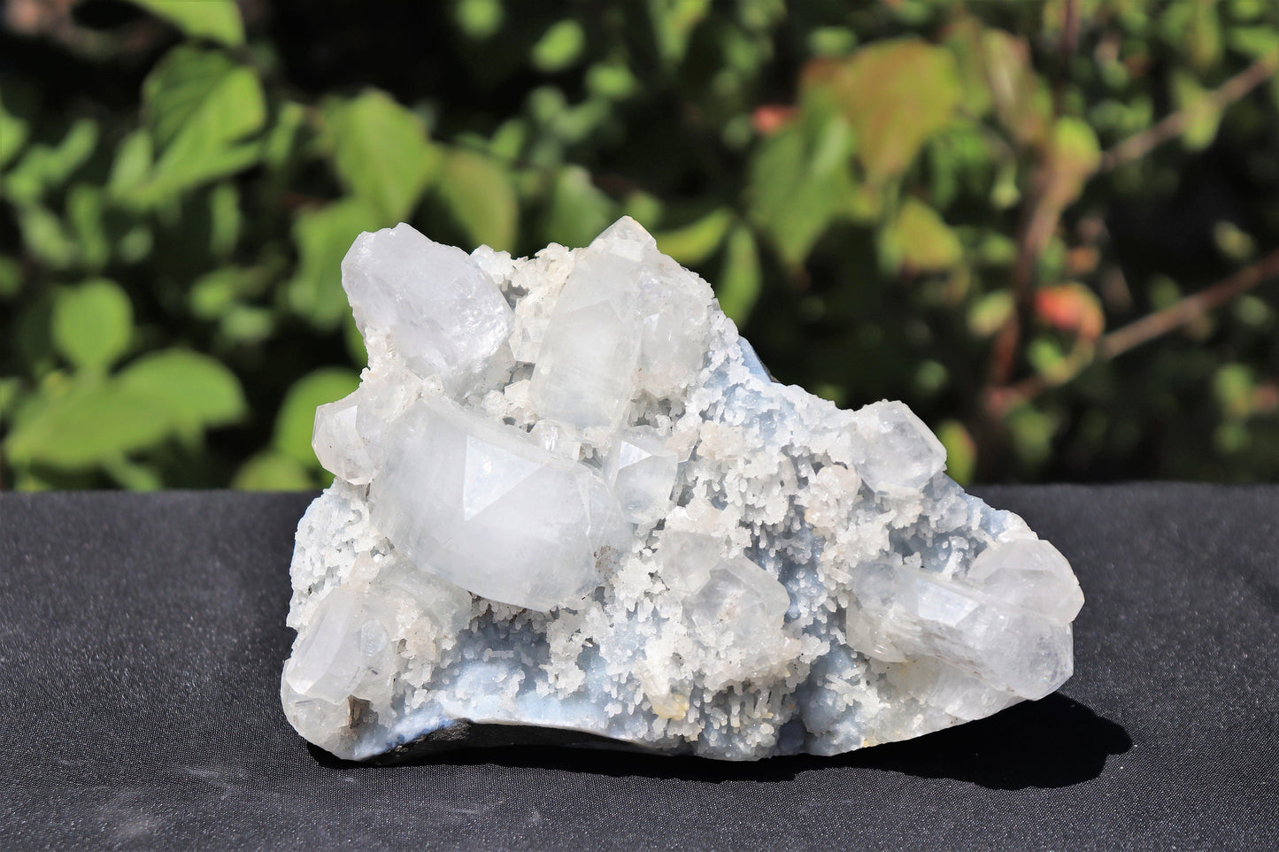 18) Blue Chalcedony  & Apophyllite Zeolite Crystal  - India  1.1 KG
