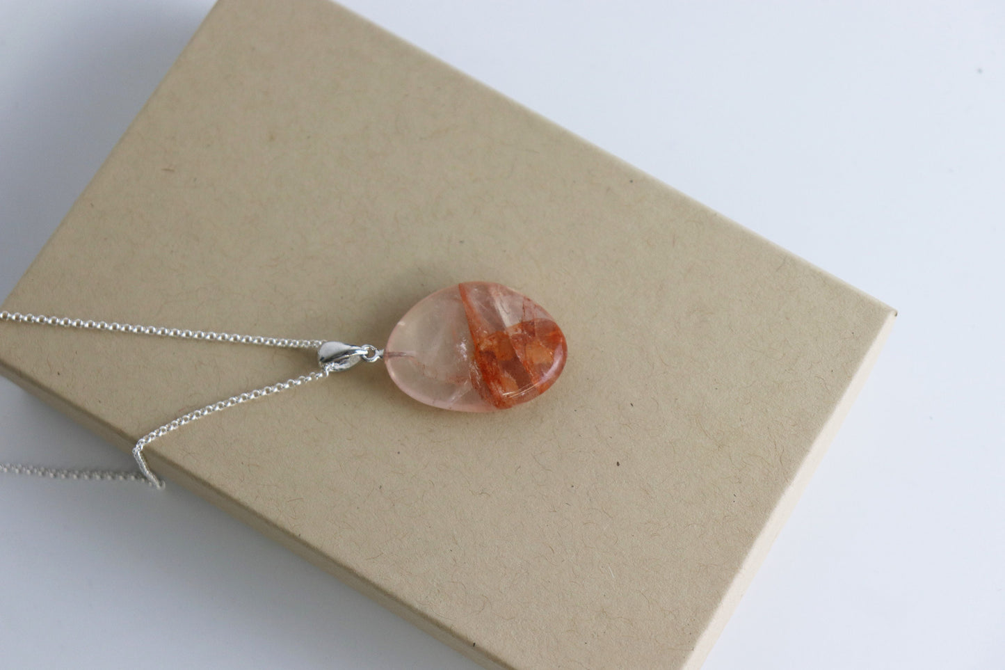 Hematoid Quartz Crystal Necklace