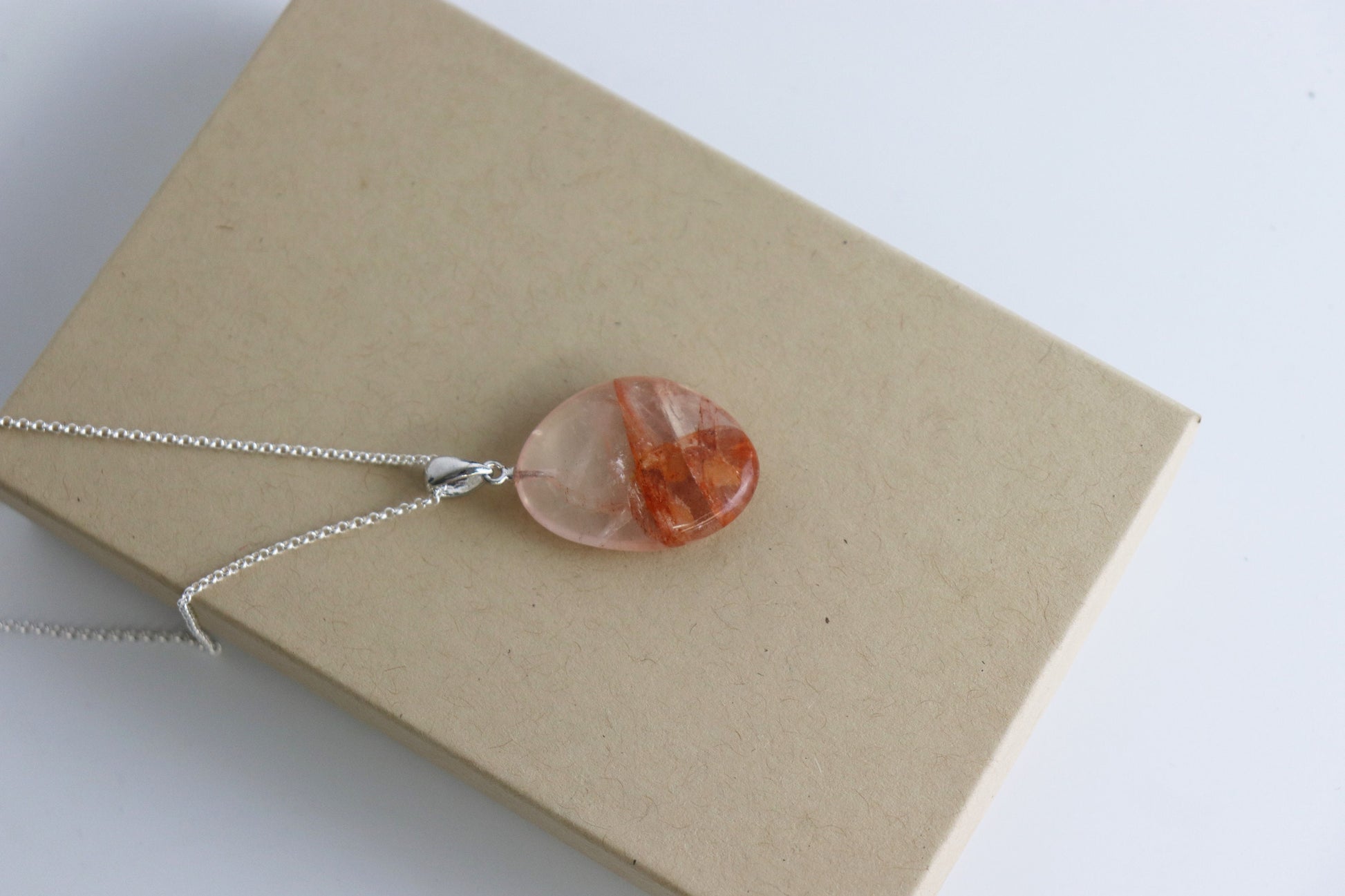 Hematoid Quartz Crystal Necklace