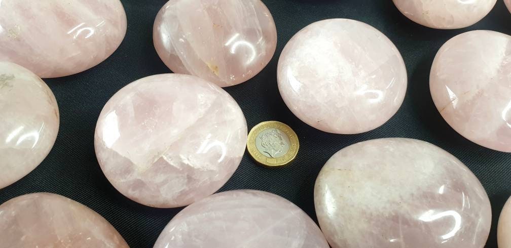 Rose Quartz Crystal Palmstone  X1- Madagascar