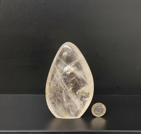 3) Clear Quartz Crystal Polished  Freestanding