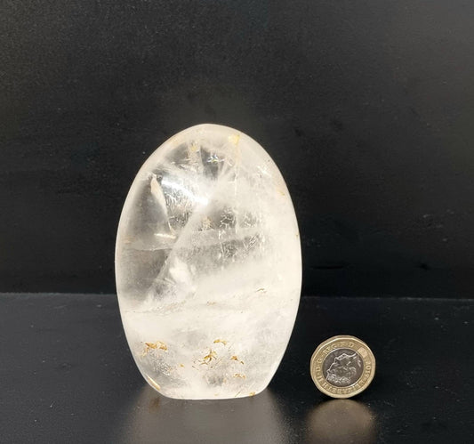 8) Clear Quartz Crystal Polished  Freestanding