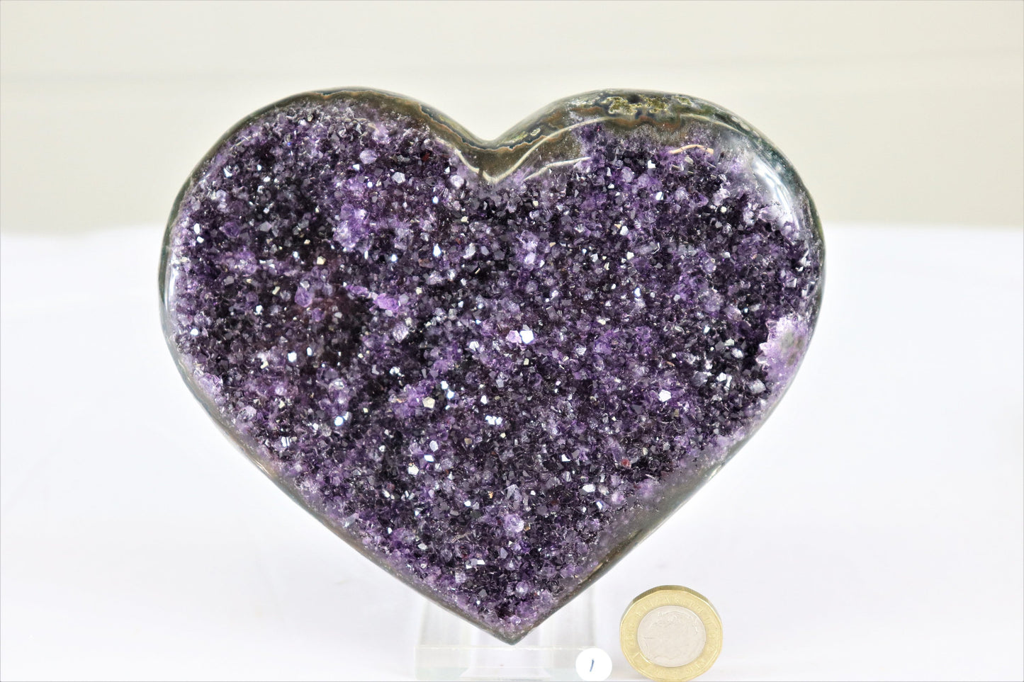 large fine amethyst crystal heart