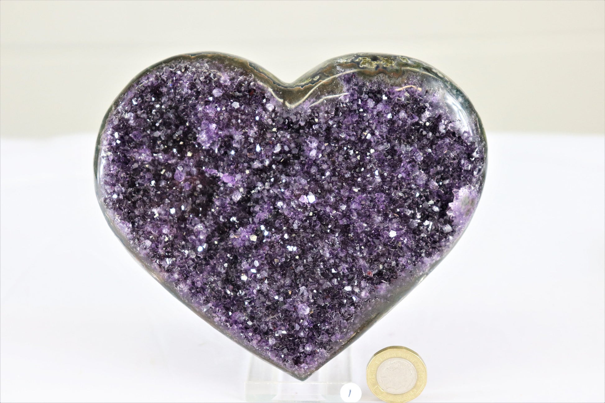 large fine amethyst crystal heart