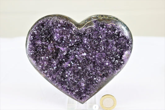 large fine amethyst crystal heart