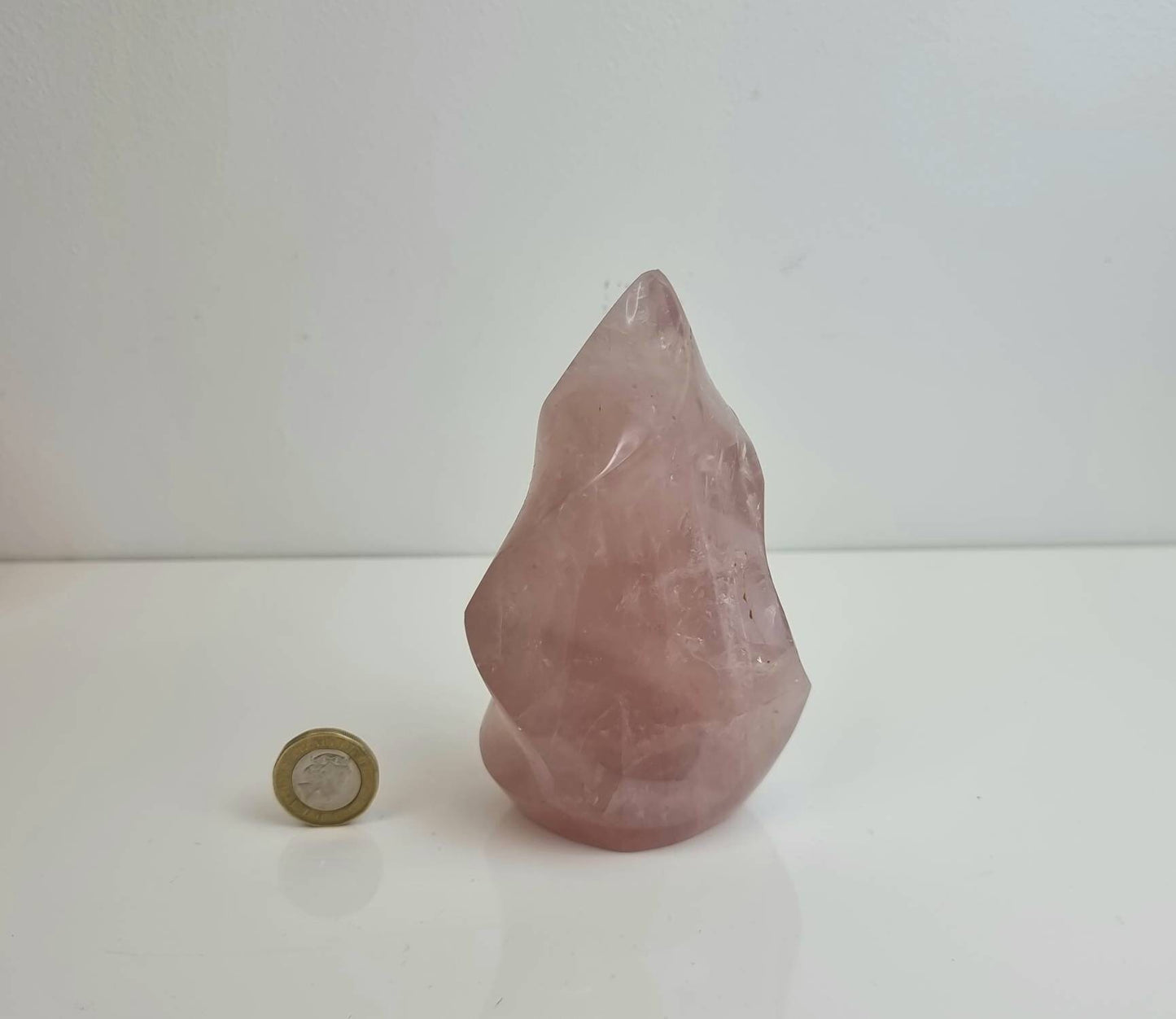 18) Rose Quartz Crystal Flame